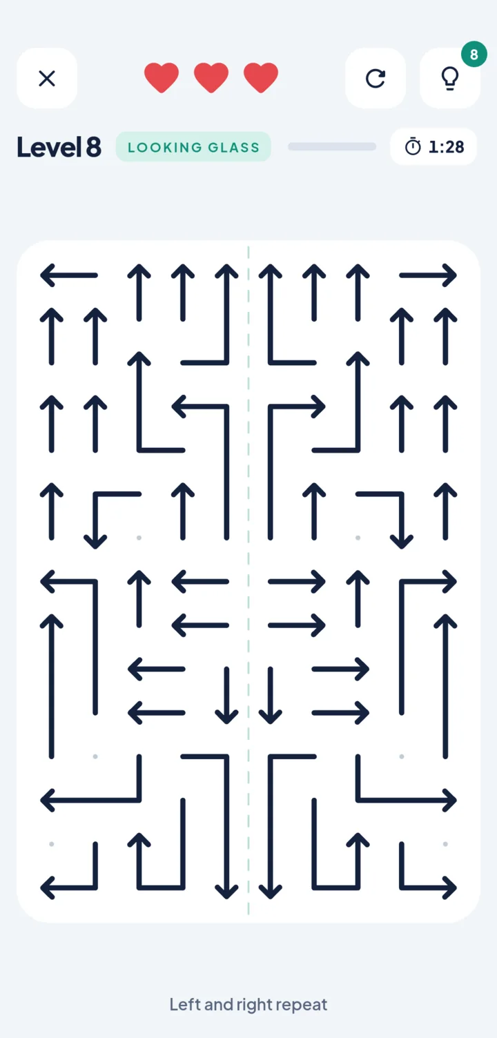 A Book II board, perfectly mirrored left and right